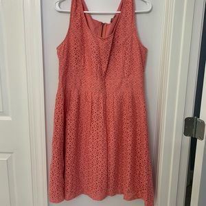Loft pink lace dress